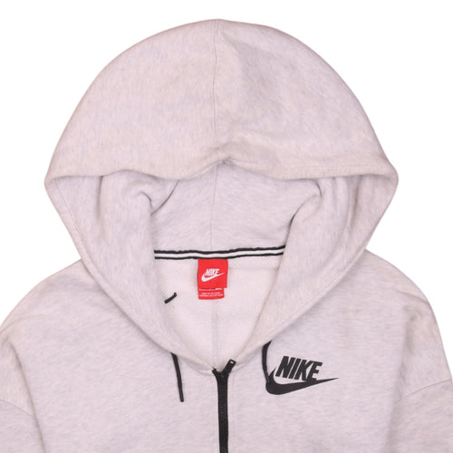Nike Men's Beige Full Zip Hoodie S Fleece Sportswear