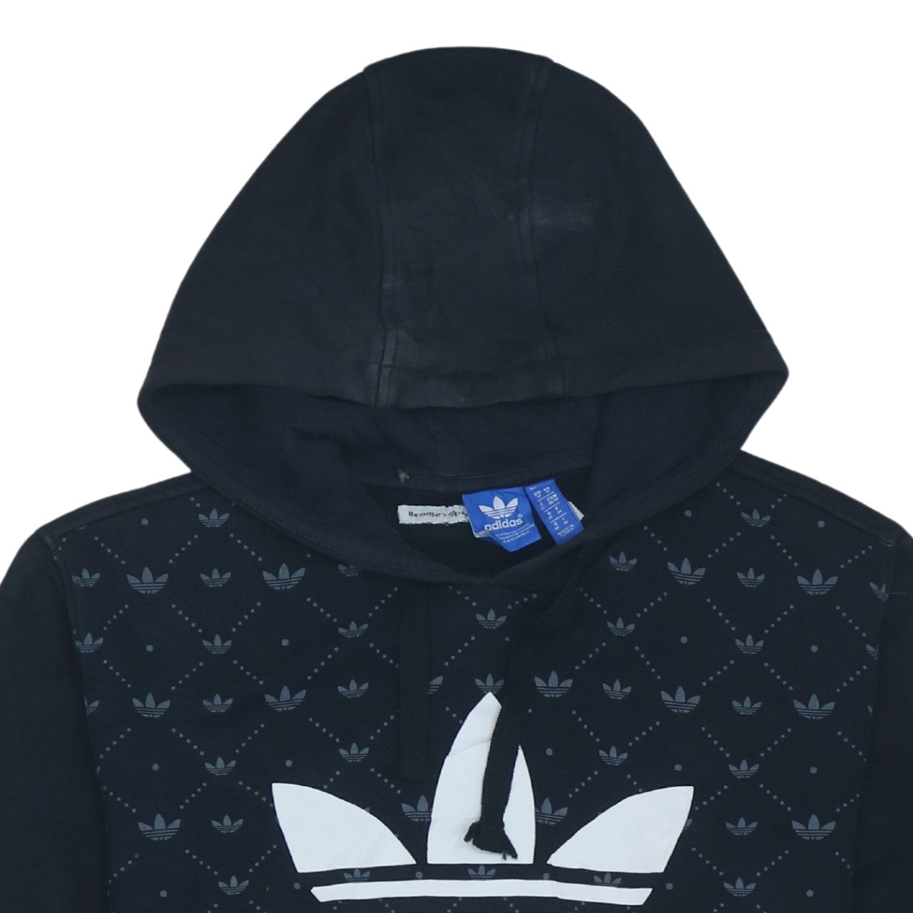 Adidas Men's Black Pullover Hoodie M Logo Graphic Fleece Sweatshirt