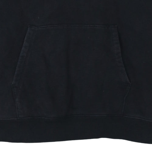 Champion Men's Black Small Pullover Hoodie Cotton Logo Sweatshirt