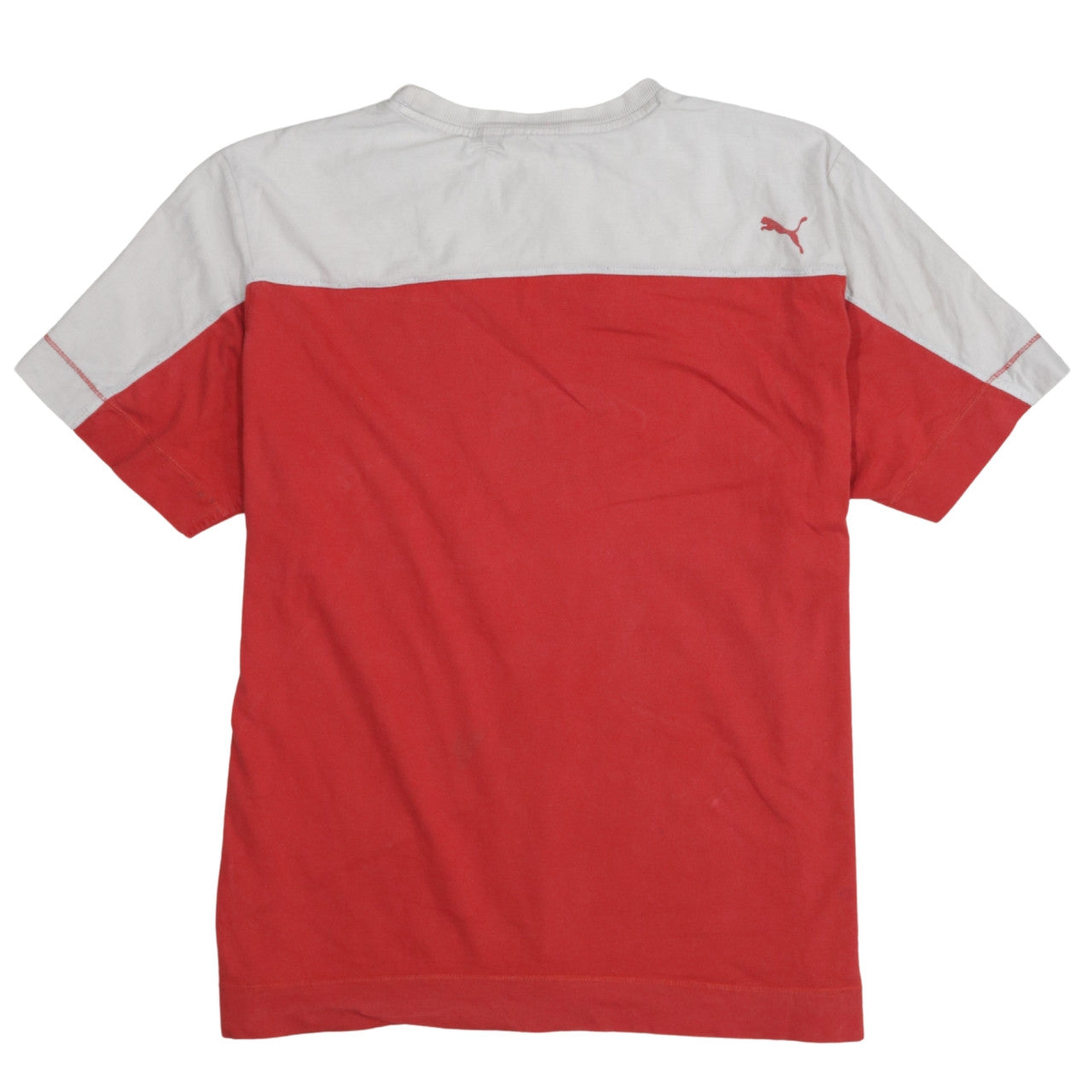 Puma Men's Red XL Colourblock Sports Crew Neck T-Shirt