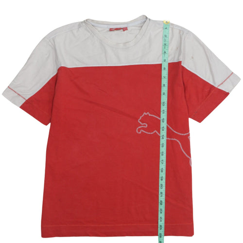 Puma Men's Red XL Colourblock Sports Crew Neck T-Shirt