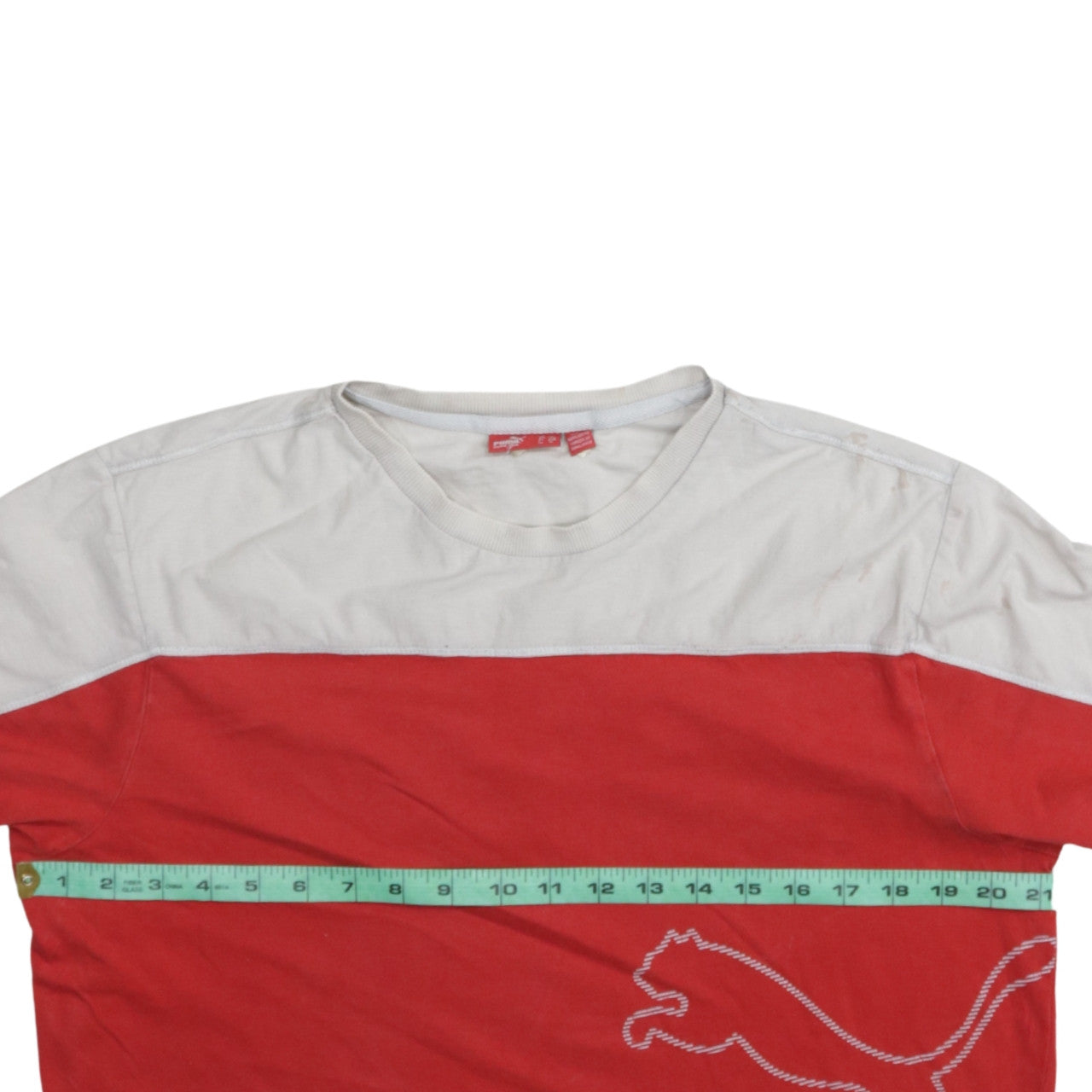 Puma Men's Red XL Colourblock Sports Crew Neck T-Shirt
