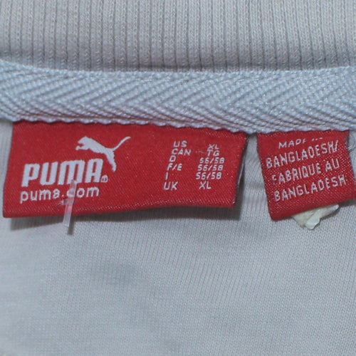 Puma Men's Red XL Colourblock Sports Crew Neck T-Shirt