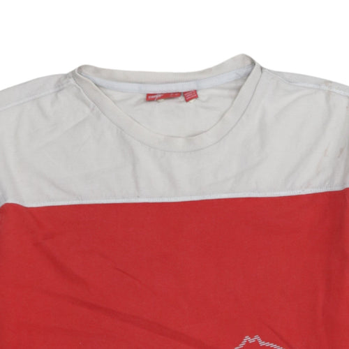 Puma Men's Red XL Colourblock Sports Crew Neck T-Shirt