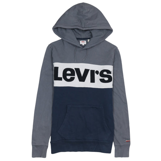 Levi's Men's Blue Pullover Hoodie S Logo Graphic Cotton Blend
