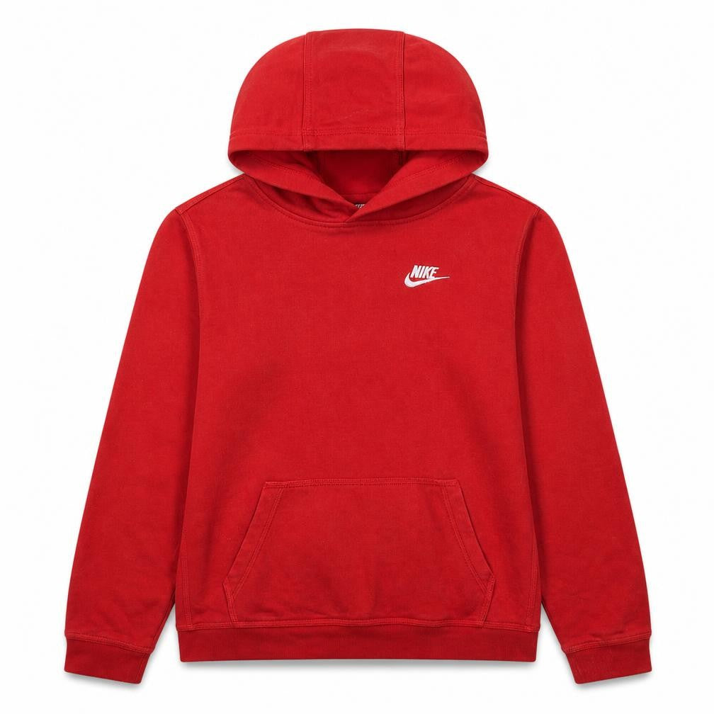 Front view of Nike Women's Red Pullover Hoodie XL Standard Fit Sweatshirt
