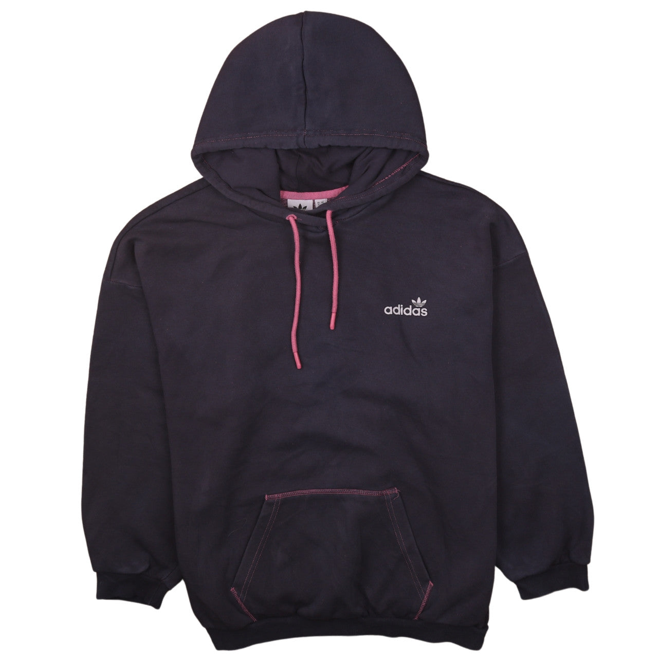 Adidas Womens Navy Pullover Hoodie Size 16 Hooded Sweatshirt