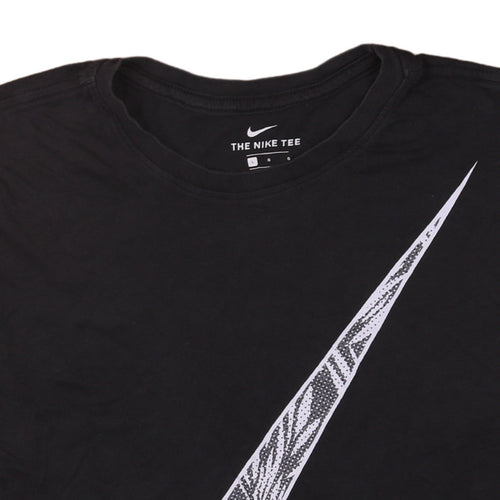Nike Men's Black Large Athletic Fit Graphic Print T-Shirt