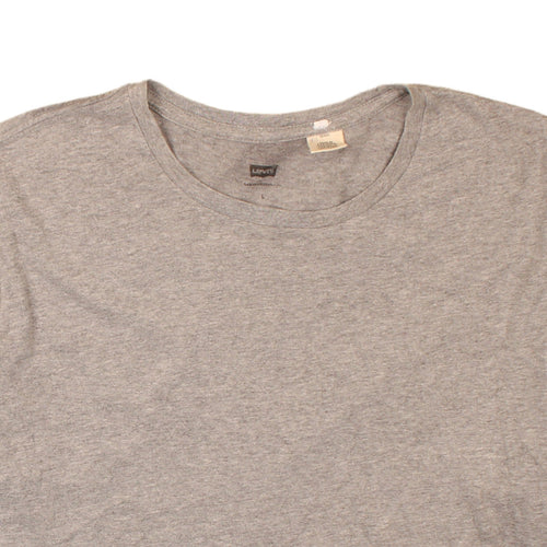 Levi's Men's Grey Crew Neck Cotton T-Shirt Size L