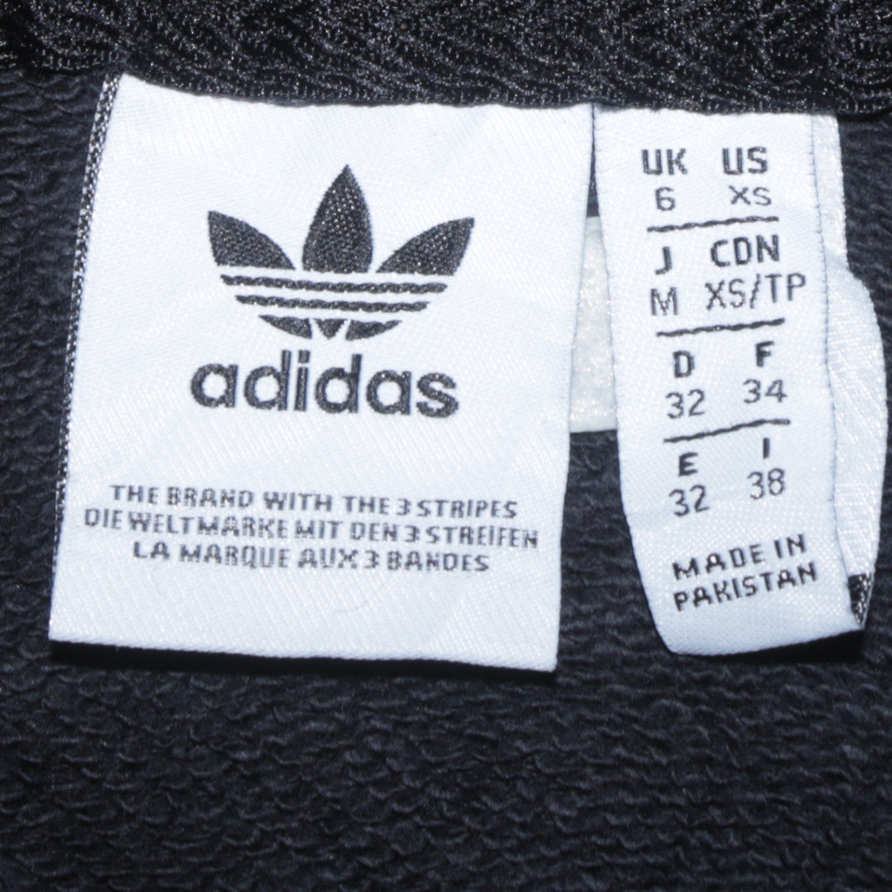 Adidas Women Black XS Hoodie Pullover Drawstring Logo Cotton