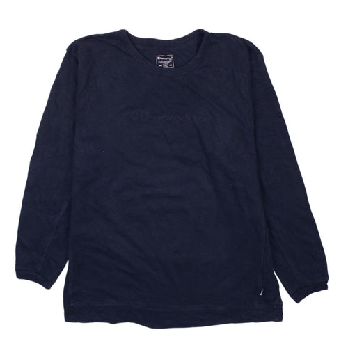 Champion Men's Blue 2XL Pullover Sweatshirt Embroidered Logo