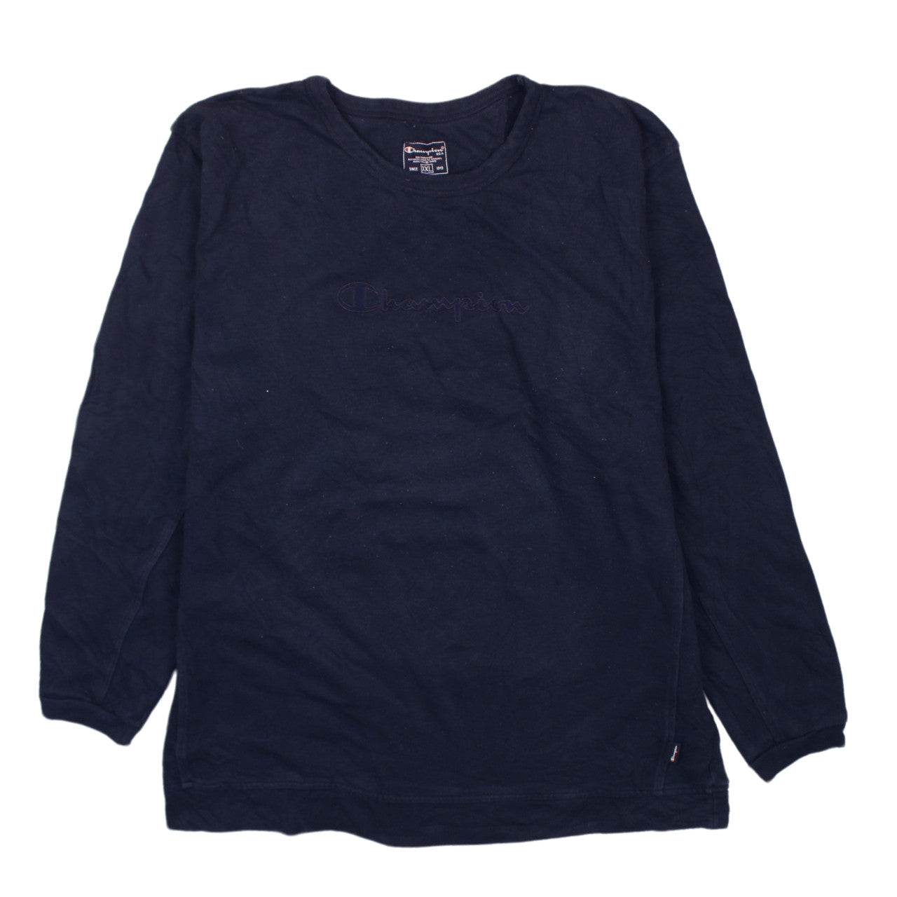 Champion Men's Blue 2XL Pullover Sweatshirt Embroidered Logo