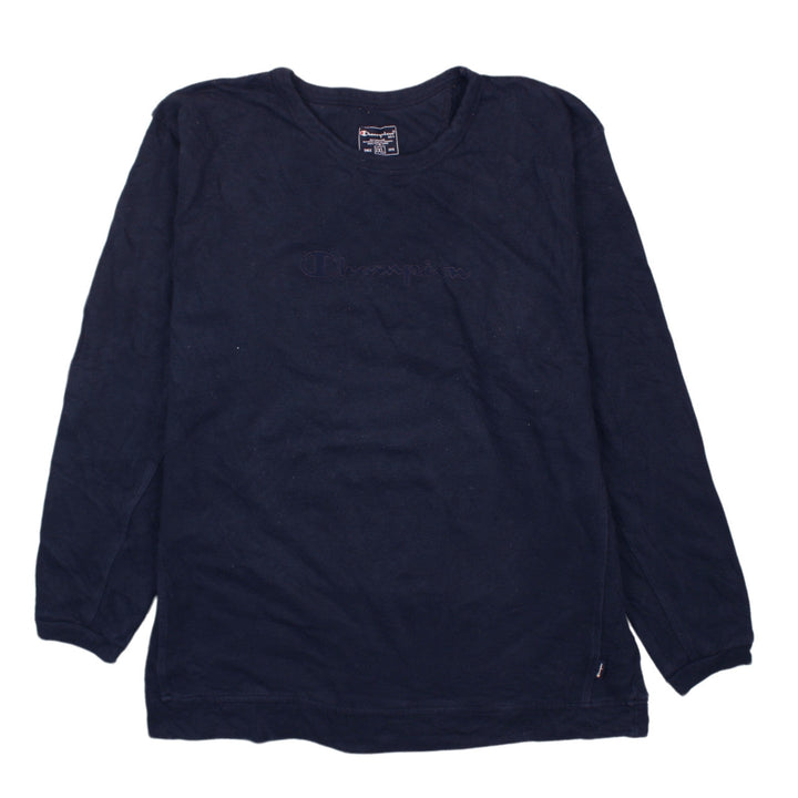 Champion Men's Blue 2XL Pullover Sweatshirt Embroidered Logo