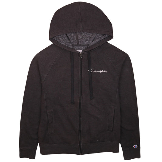 Champion Mens Black Full Zip Fleece Hoodie Size S