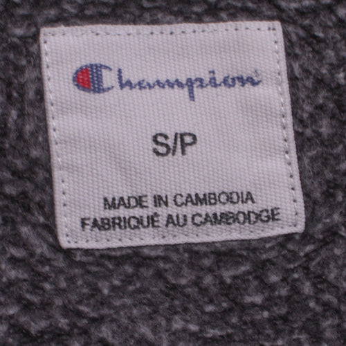 Champion Mens Black Full Zip Fleece Hoodie Size S