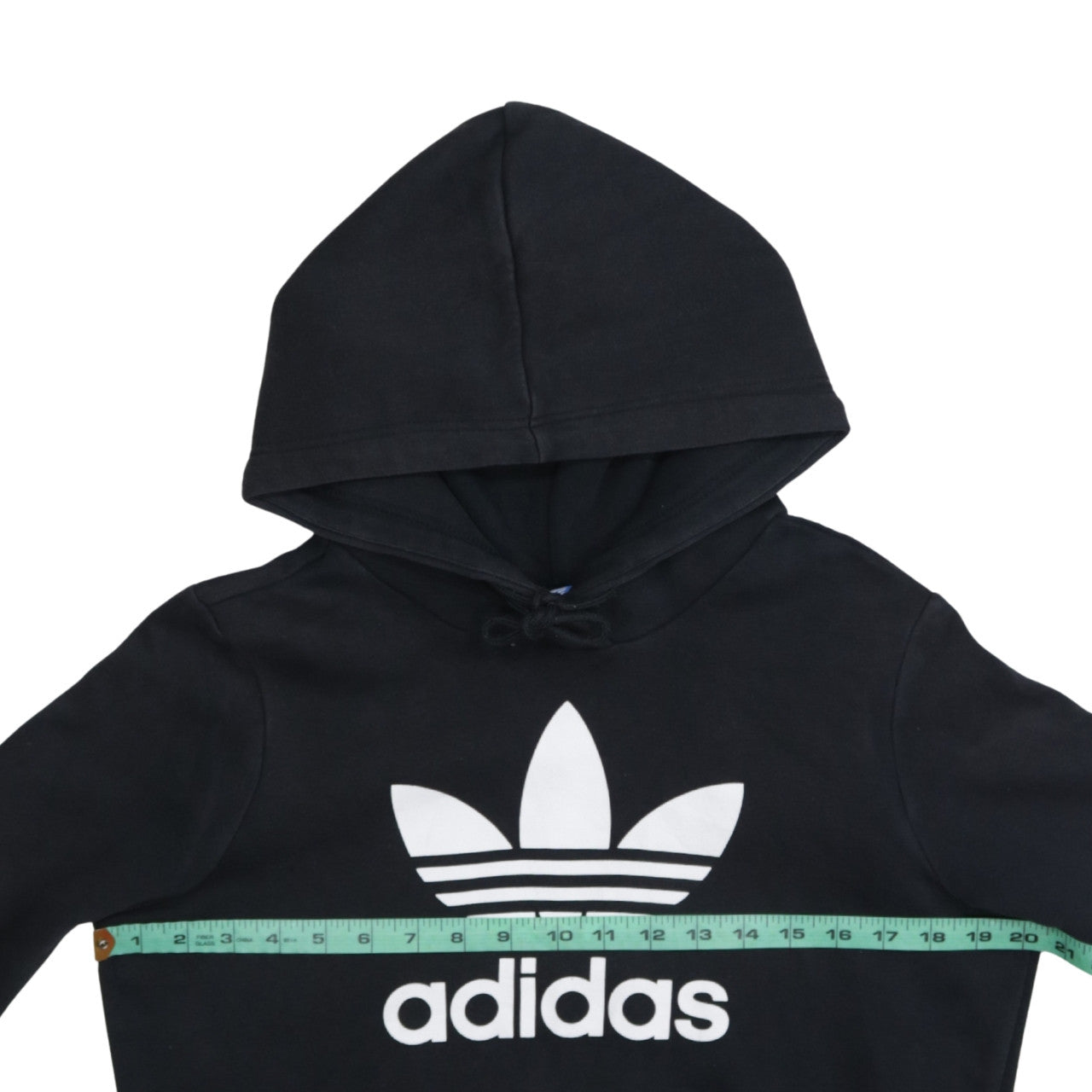 Adidas Womens Black Size 12 Pullover Hoodie with Logo Print