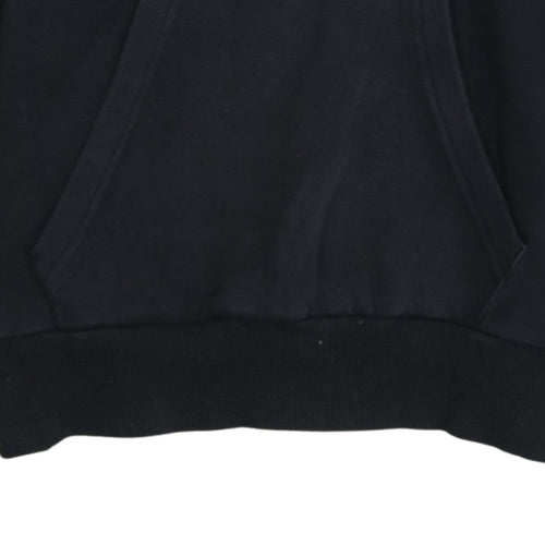 Adidas Womens Black Size 12 Pullover Hoodie with Logo Print