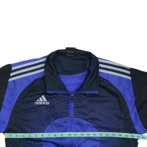 Adidas Men's Blue Full Zip Sports Sweatshirt Jacket L