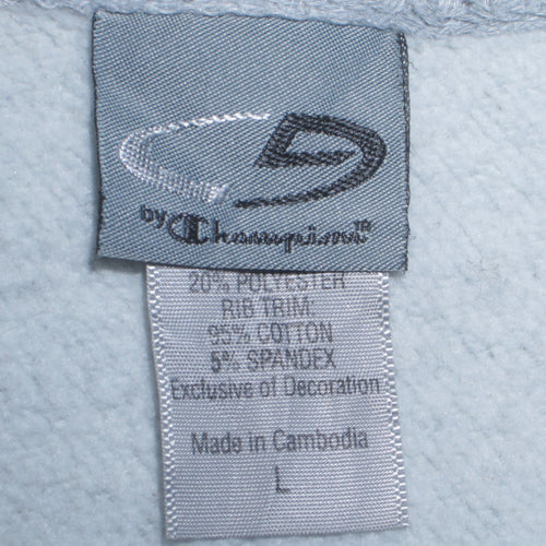 Champion Women’s Grey Full Zip Hoodie Size L Cotton Blend