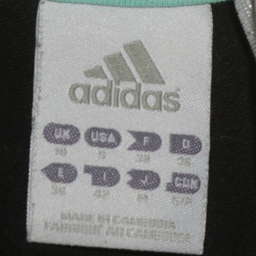 Adidas Womens Black Hoodie Size 10 Drawstring Pullover Tunic