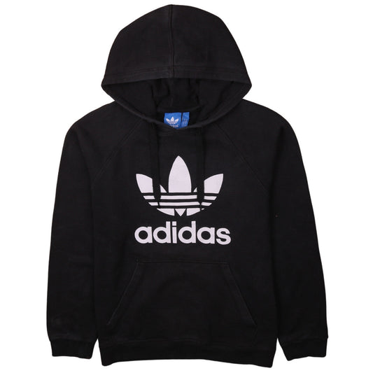 Adidas Men's Black Pullover Hoodie L Sports Logo Fleece Sweatshirt