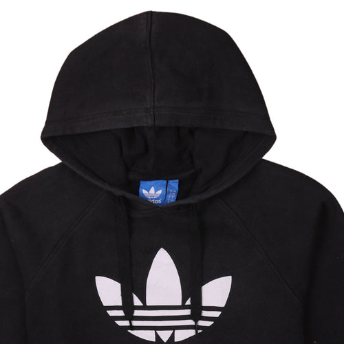 Adidas Men's Black Pullover Hoodie L Sports Logo Fleece Sweatshirt