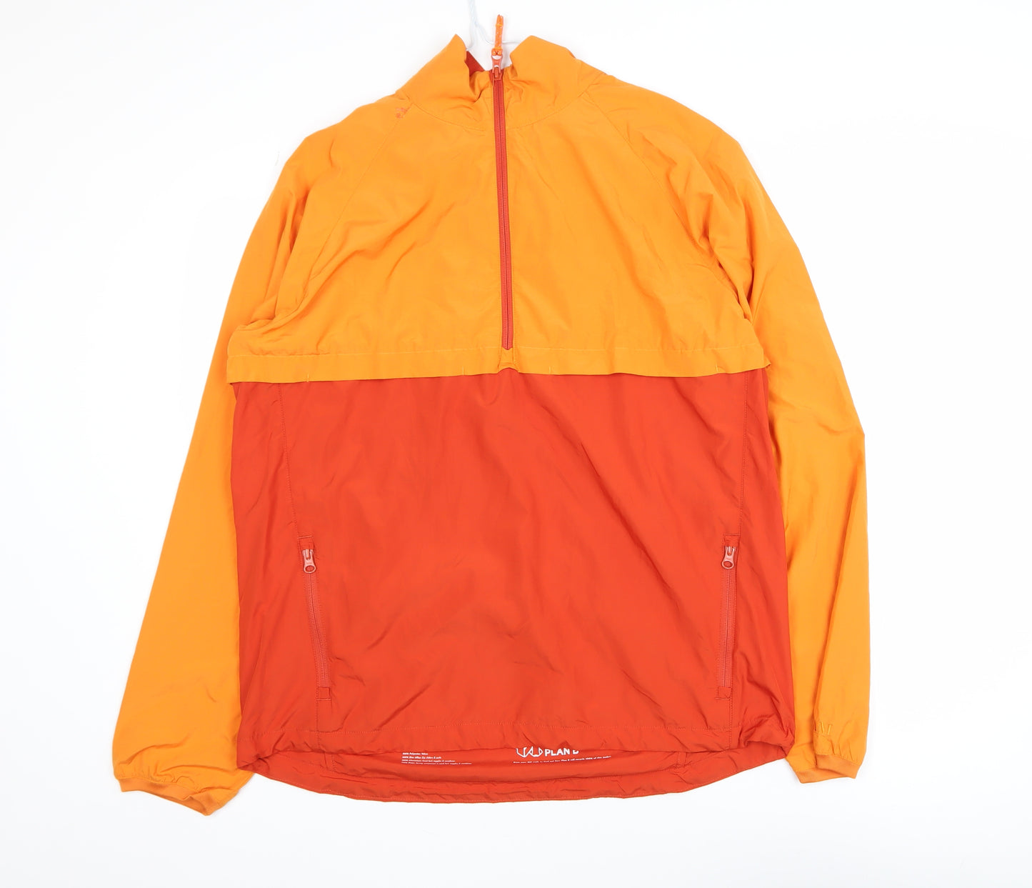 BAM Men's Orange Lightweight Windbreaker Jacket Size L