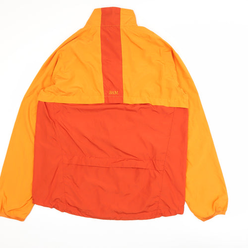 BAM Men's Orange Lightweight Windbreaker Jacket Size L
