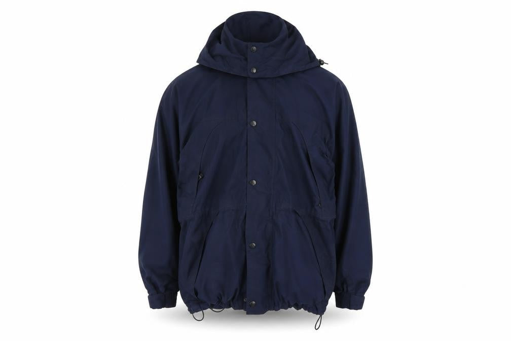 Front view of Regatta Men's Blue Waterproof Parka Jacket M Hooded Windproof