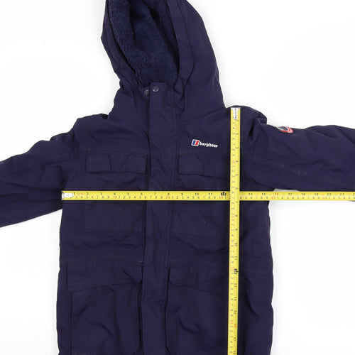 Berghaus Boys Blue Hooded Waterproof Parka Coat 9-10 Years