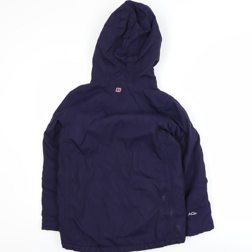 Berghaus Boys Blue Hooded Waterproof Parka Coat 9-10 Years