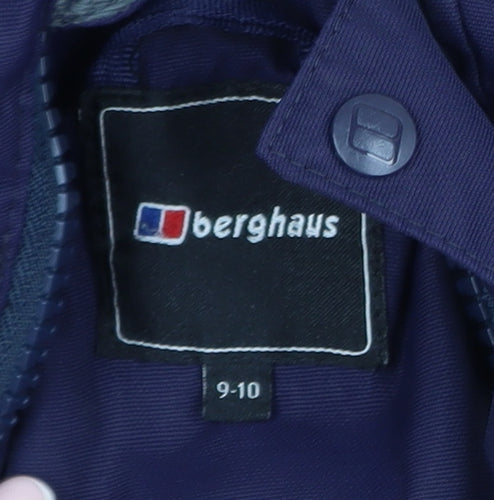 Berghaus Boys Blue Hooded Waterproof Parka Coat 9-10 Years
