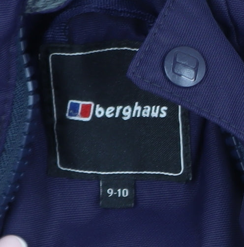 Berghaus Boys Blue Hooded Waterproof Parka Coat 9-10 Years