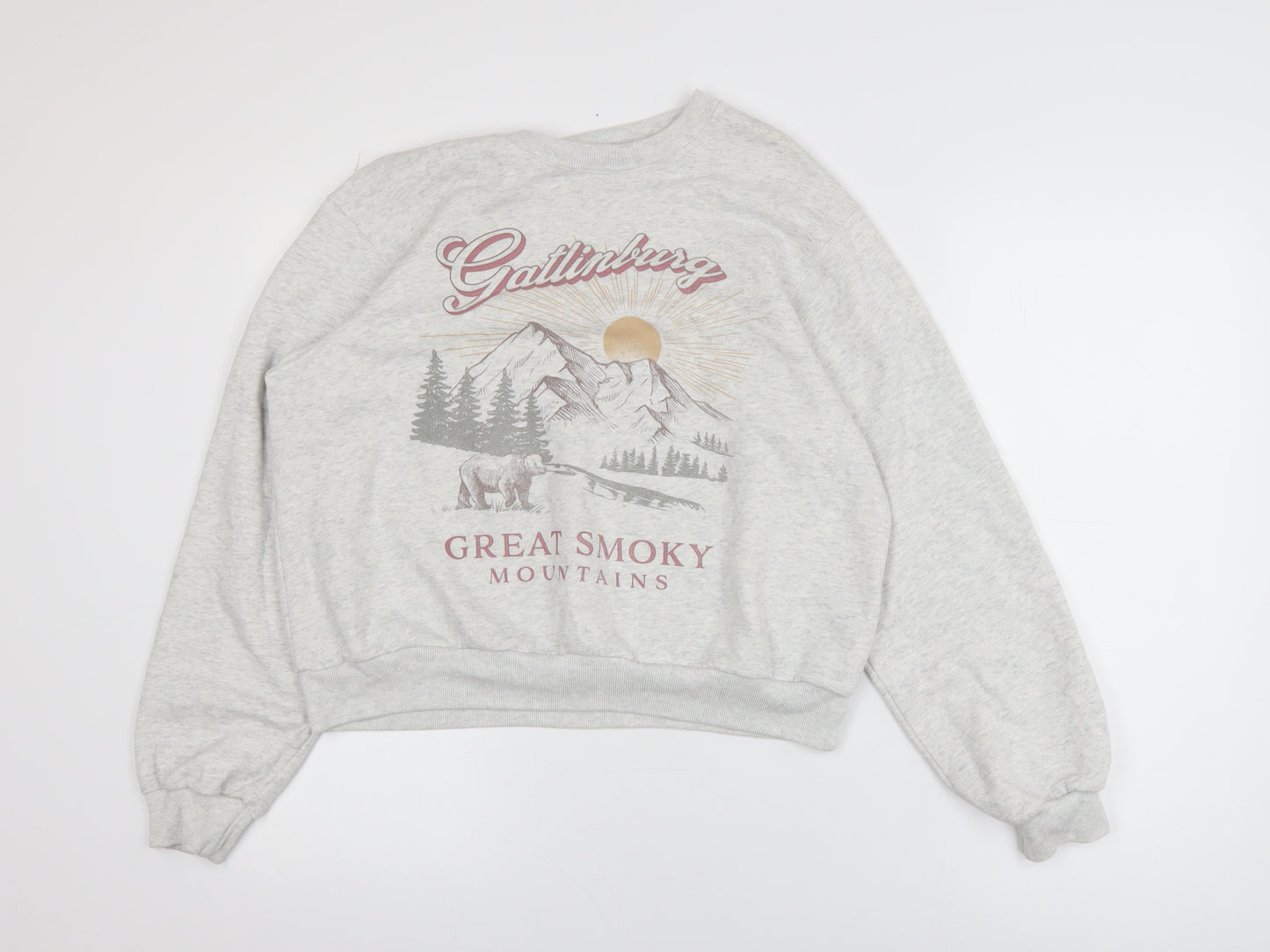 Hollister Womens Grey Gatlinburg Great Smoky Mountains Pullover Sweatshirt XXS