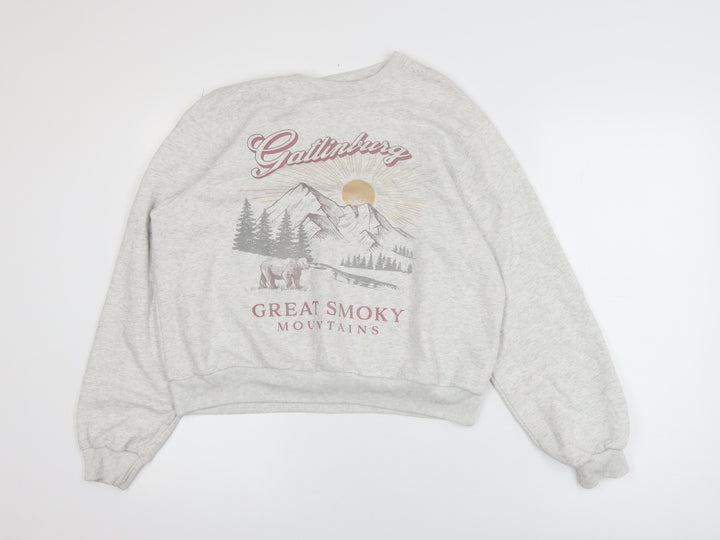 Hollister Womens Grey Gatlinburg Great Smoky Mountains Pullover Sweatshirt XXS