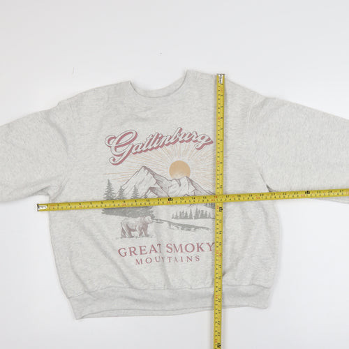 Hollister Womens Grey Gatlinburg Great Smoky Mountains Pullover Sweatshirt XXS