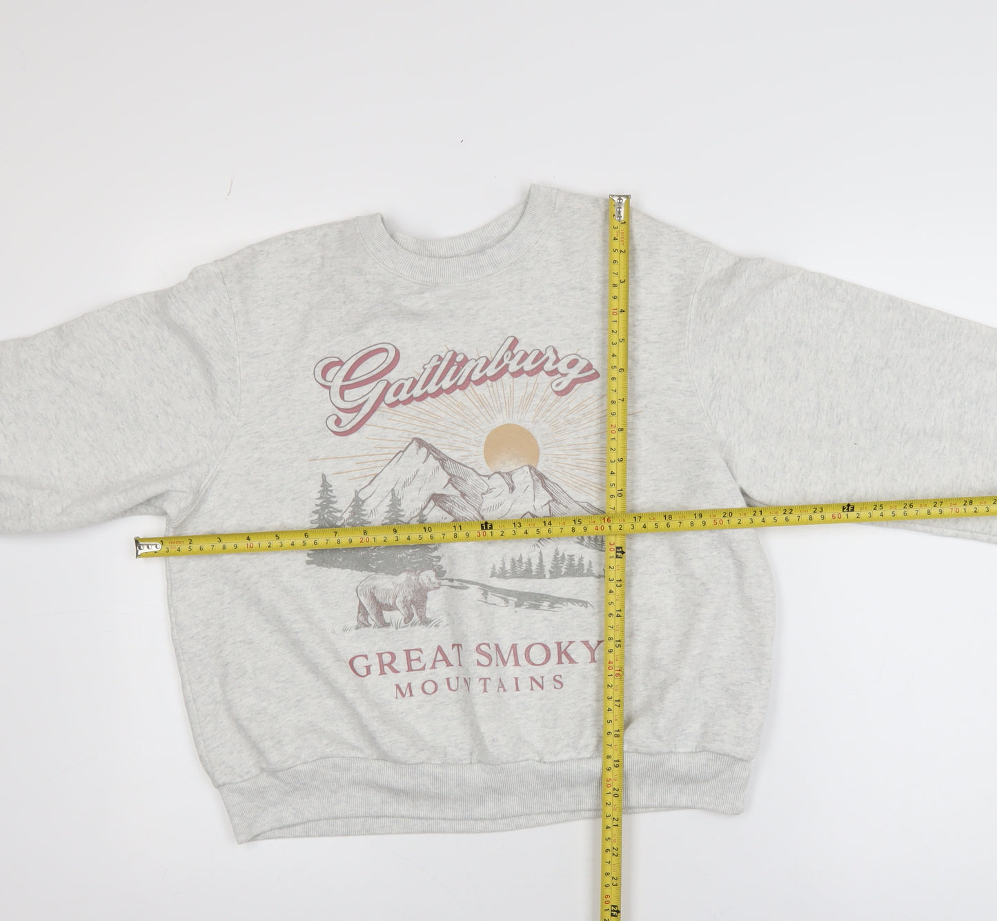 Hollister Womens Grey Gatlinburg Great Smoky Mountains Pullover Sweatshirt XXS