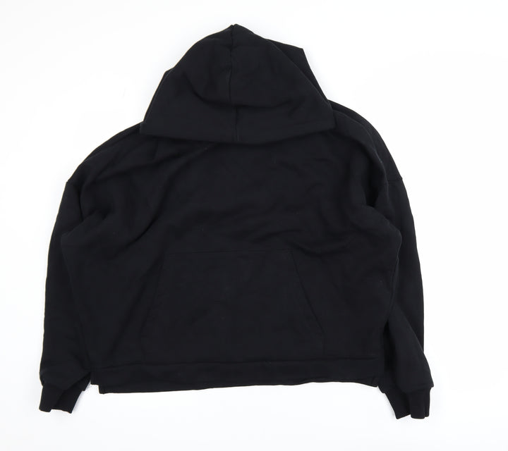 ASOS DESIGN Womens Black Cotton Pullover Hoodie M 40in Chest