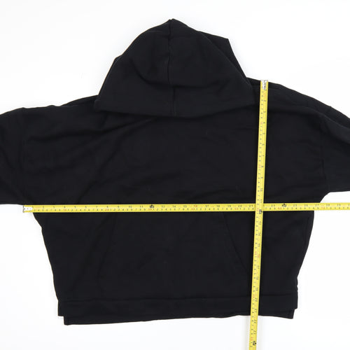 ASOS DESIGN Womens Black Cotton Pullover Hoodie M 40in Chest