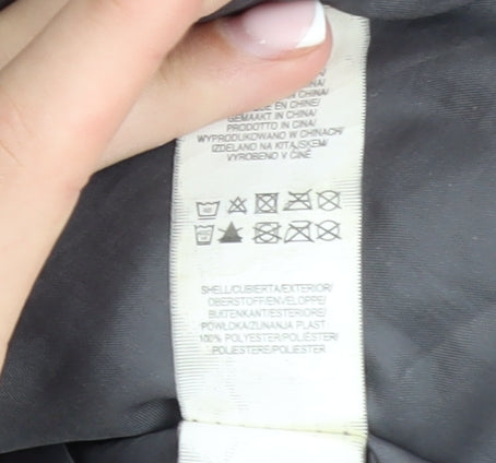 Primark Womens Grey Fleece Hooded Zip Jacket Size L 14/16