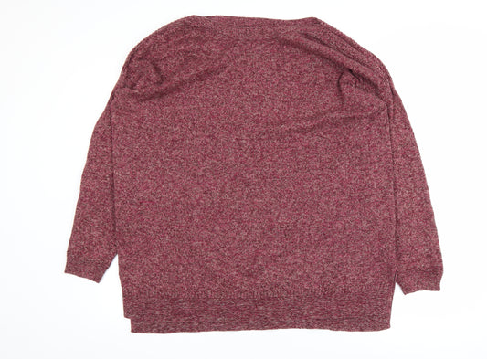 Old Navy Women's Red Knit Long Sleeve Pullover Jumper XL