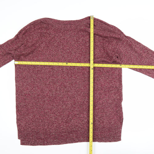 Old Navy Women's Red Knit Long Sleeve Pullover Jumper XL