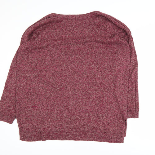 Old Navy Women's Red Knit Long Sleeve Pullover Jumper XL