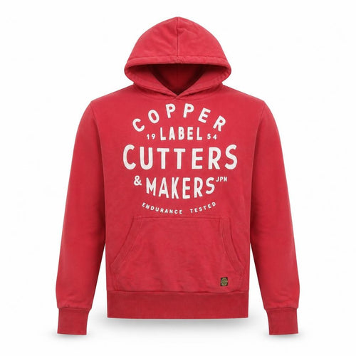 Superdry Men's Red Pullover Hoodie L Logo Graphic Fleece Sweatshirt