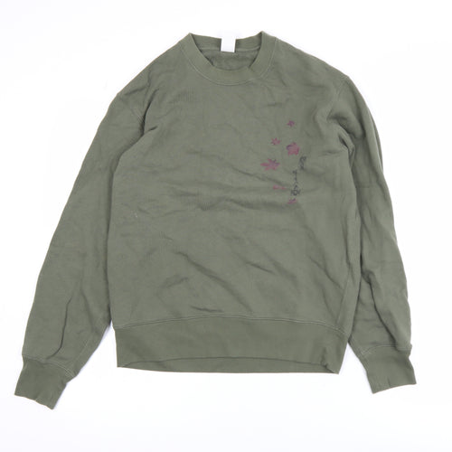 Uniqlo Men’s Green Graphic Art Sweatshirt S Regular Fit