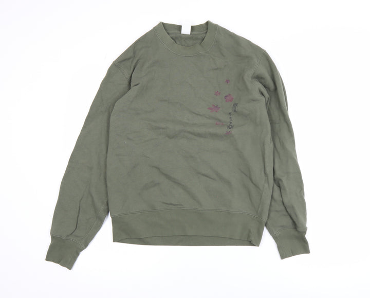 Uniqlo Men’s Green Graphic Art Sweatshirt S Regular Fit