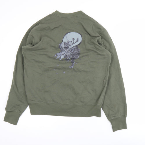 Uniqlo Men’s Green Graphic Art Sweatshirt S Regular Fit