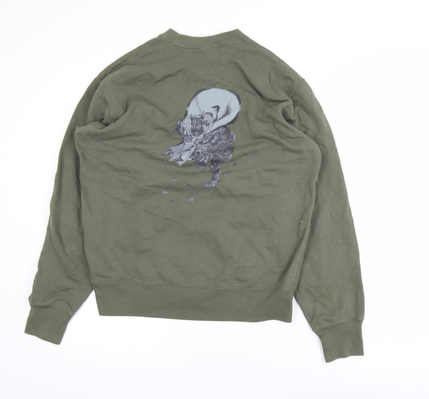 Uniqlo Men’s Green Graphic Art Sweatshirt S Regular Fit