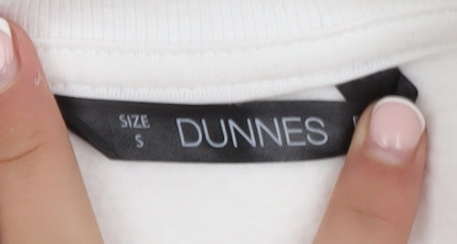 Dunnes Women Ivory Striped Pullover Sweatshirt Size S