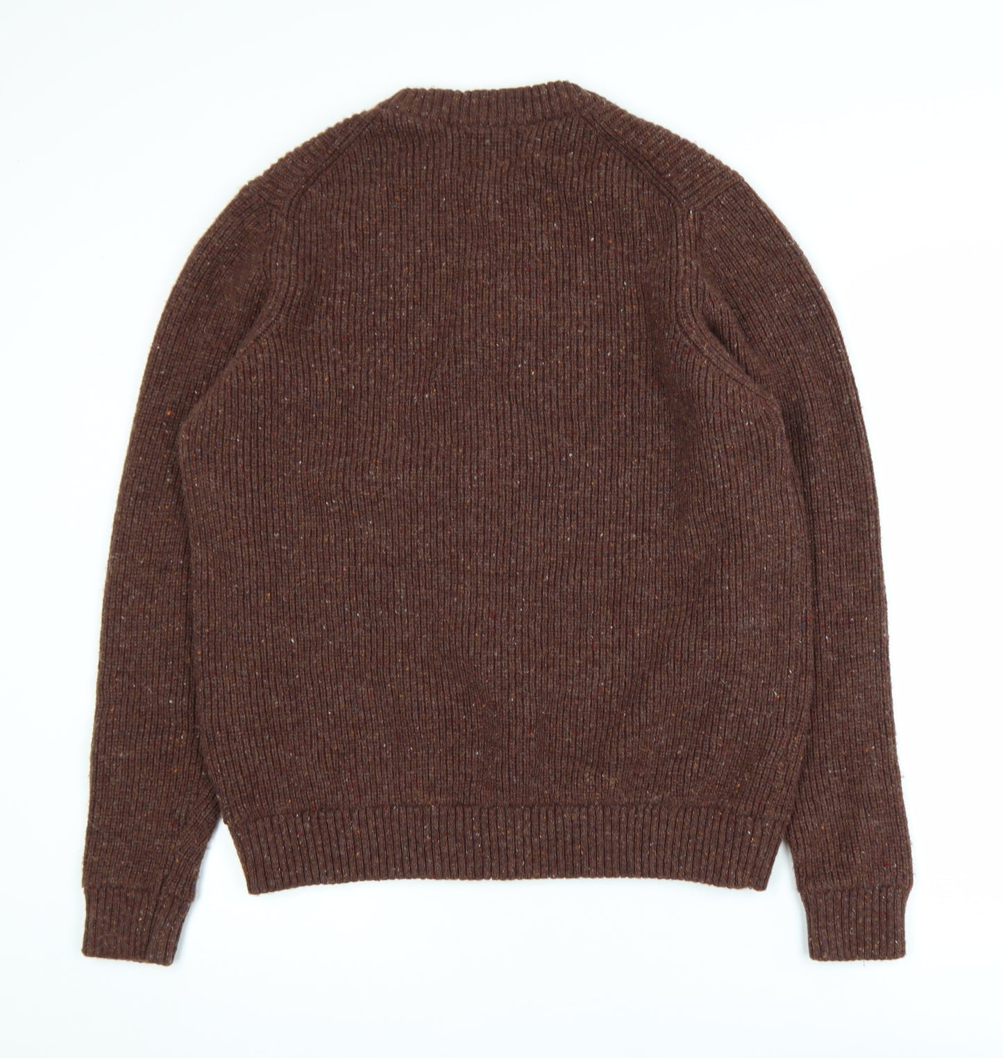 Marks and Spencer Mens Brown Lambswool Blend Crew Neck Jumper L